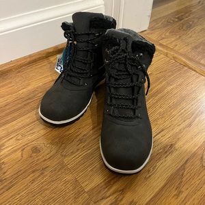 Jbu black furry top boots